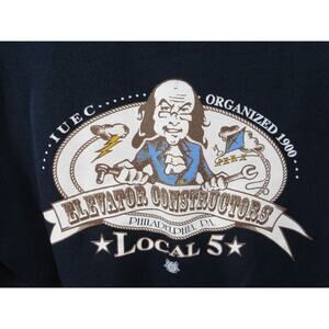 Vintage IUEC Local 5 Philadelphia Elevator Constructors Men Small Sweatshirt USA